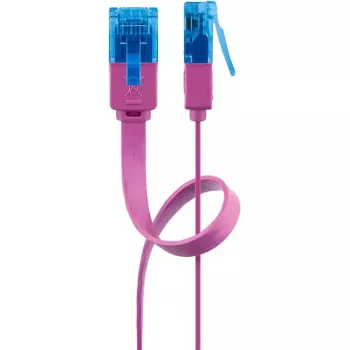 Cable patch plano Goobay CAT 6A U/UTP magenta 2 m