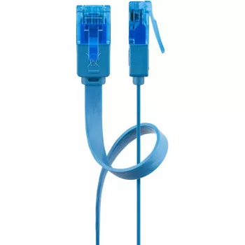 Cable patch plano Goobay CAT 6A U/UTP azul 3 m
