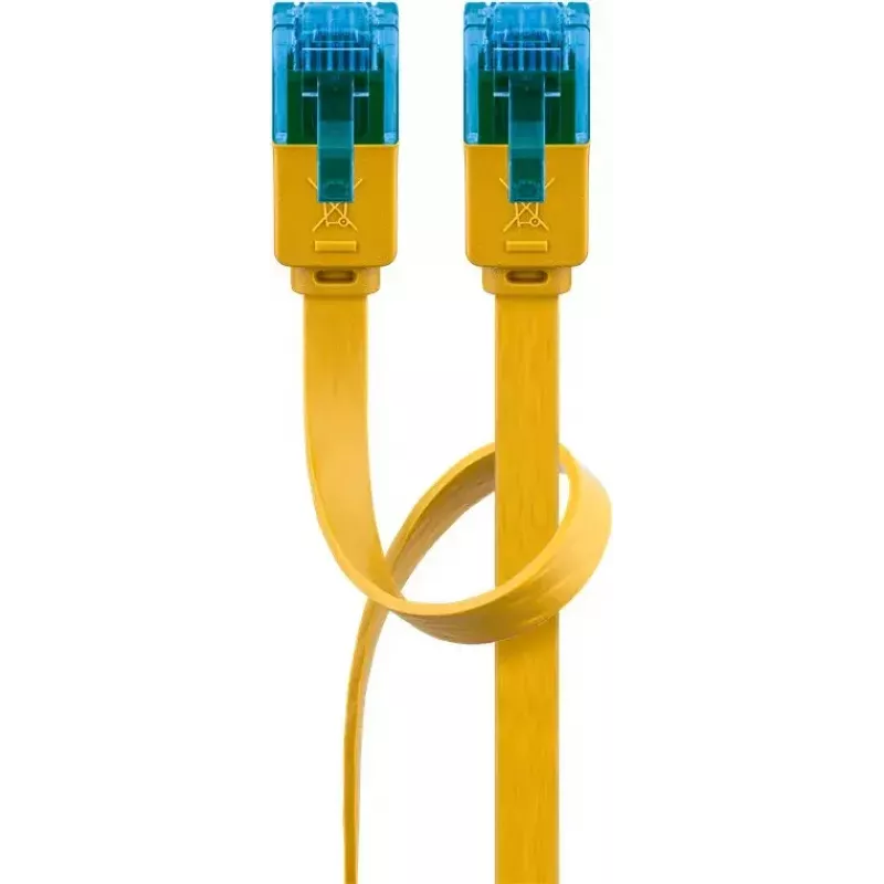 Cable patch plano Goobay CAT 6A U/UTP amarillo 3 m