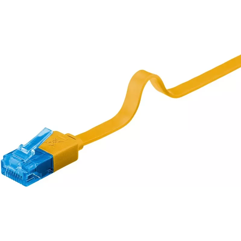 Cable patch plano Goobay CAT 6A U/UTP amarillo 3 m