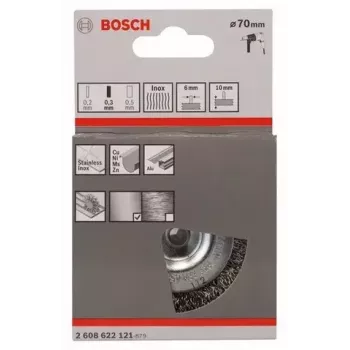 Cepillo de alambre Bosch 2 608 622 121 7 cm diámetro vástago 6 mm