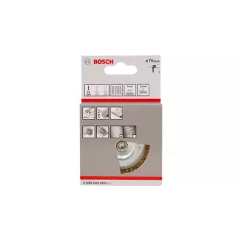 Cepillos de alambre Bosch 2608622009 alambre ondulado con baño de latón 7,5 cm