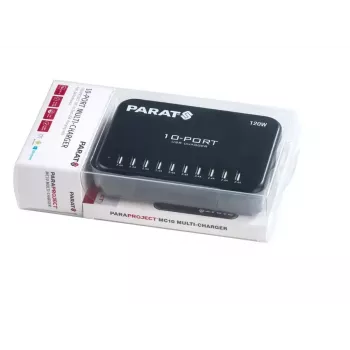 Cargador Parat Paraproject MC10 Indoor 10 puertos USB negro