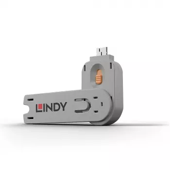 Llave de bloqueo de puerto USB Type-A Lindy, naranja