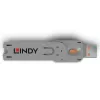 Llave de bloqueo de puerto USB Type-A Lindy, naranja