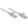 Intellinet 737302 cable de conexión de red, Cat5e, 0,25 m, UTP, RJ45, moldeado, sin enganches, gris