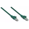 Cable de red patch Intellinet, Cat6, 20 m, verde, cobre, U/UTP, PVC, RJ45, contactos bañados en oro, sin lengüeta, alivio de tensión, garantía de por vida