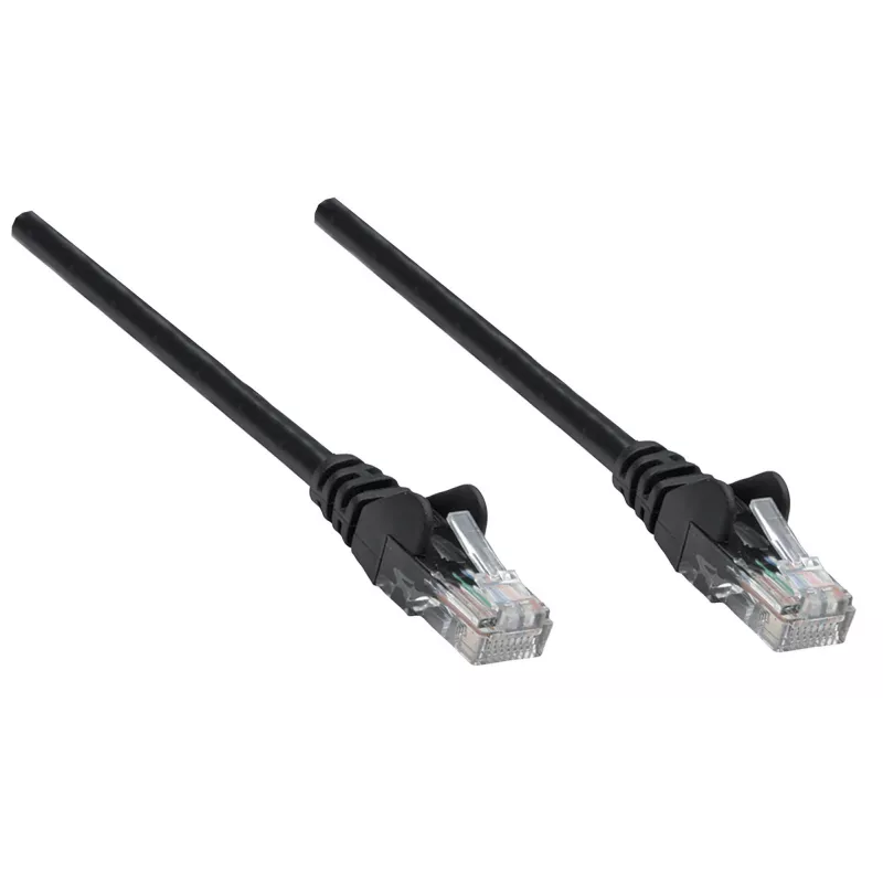 Intellinet 739917 cable de conexión de red, Cat6, 0,25 m, UTP, RJ45, moldeado, sin enganches, negro