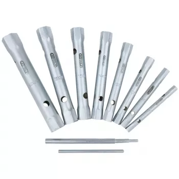 KS Tools Classic 518.0900 Juego de llaves de tubo, 10 uds., 6x7-20x22 mm