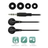 Ewent EW3584 cable para auriculares/headset con cable in-ear música negro