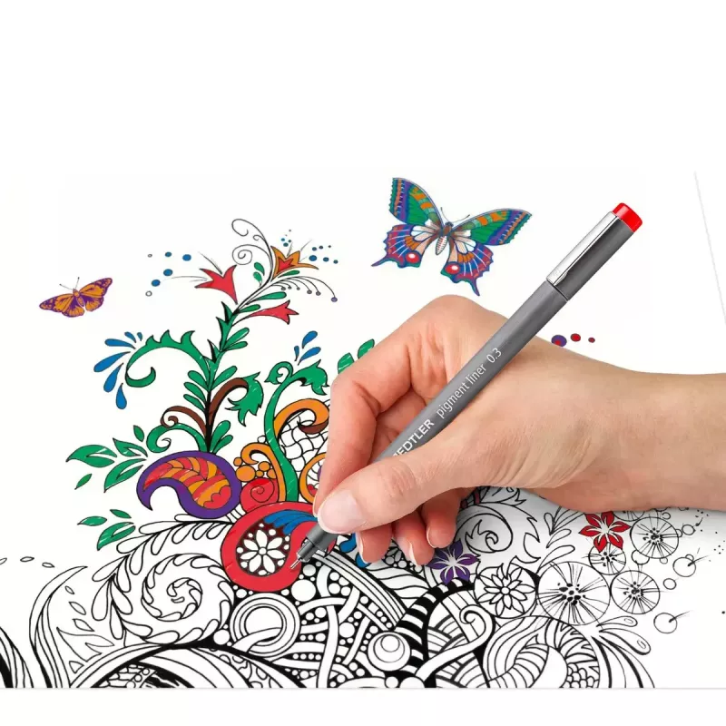 Rotulador de punta fina Staedtler Pigment Liner 30803-SSB6 Azul Marrón Verde Naranja Rojo Violeta