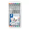 Rotulador de punta fina Staedtler Pigment Liner 30803-SSB6 Azul Marrón Verde Naranja Rojo Violeta