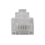 Conector modular ACT RJ11 (6P/4C) para cable redondo con conductores flexibles