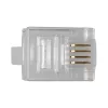 Conector modular ACT RJ11 (6P/4C) para cable redondo con conductores flexibles
