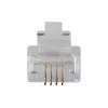 Conector modular ACT RJ11 (6P/4C) para cable redondo con conductores flexibles