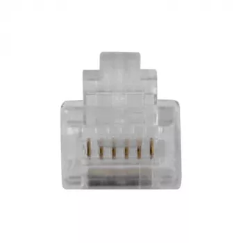 Conector modular ACT RJ12 (6P/6C) para cable plano