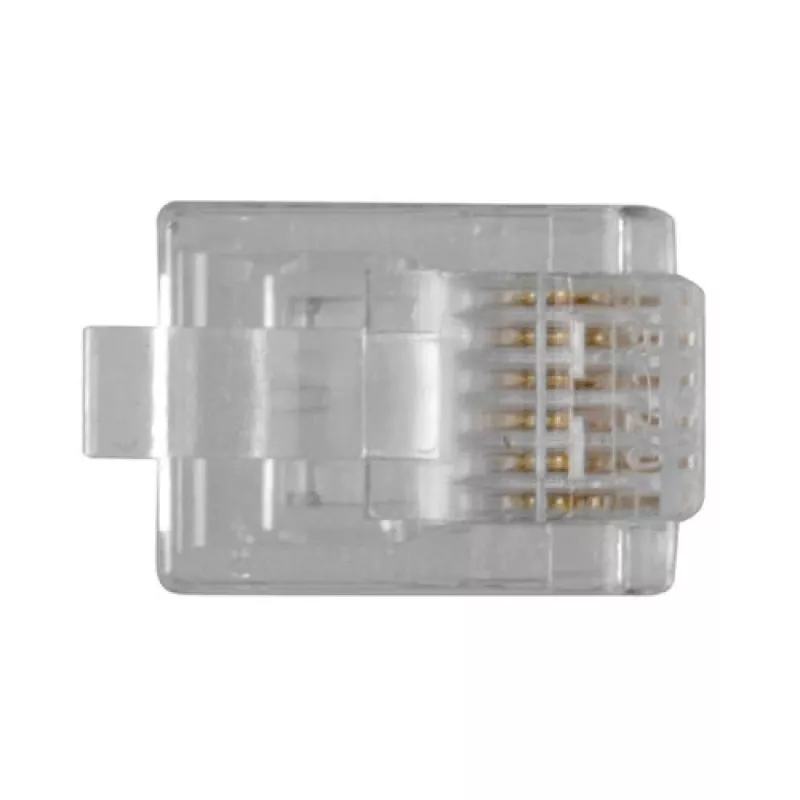 Conector modular ACT RJ12 (6P/6C) para cable plano