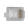 Conector modular Intronics RJ-12 M TD106M ACT cable redondo hilo macizo en bolsa 25 uds.