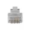 Conector modular Intronics RJ-12 M TD106M ACT cable redondo hilo macizo en bolsa 25 uds.