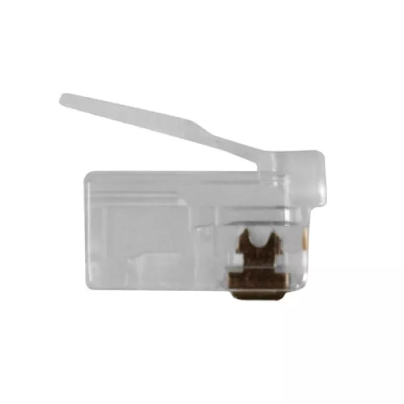 Conector modular Intronics RJ-12 M TD106M ACT cable redondo hilo macizo en bolsa 25 uds.