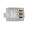 Conector modular ACT RJ12 (6P/6C) para cable redondo con conductores flexibles