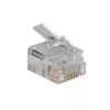 Conector modular ACT RJ12 (6P/6C) para cable redondo con conductores flexibles