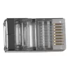 Conector modular blindado ACT RJ45 (8P/8C) para cable redondo con conductores flexibles