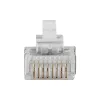 Conector modular blindado ACT RJ45 (8P/8C) para cable redondo con conductores flexibles