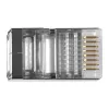 Conector modular blindado ACT RJ45 (8P/8C) para cable redondo con conductores macizos
