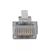Conector modular blindado ACT RJ45 (8P/8C) para cable redondo con conductores macizos