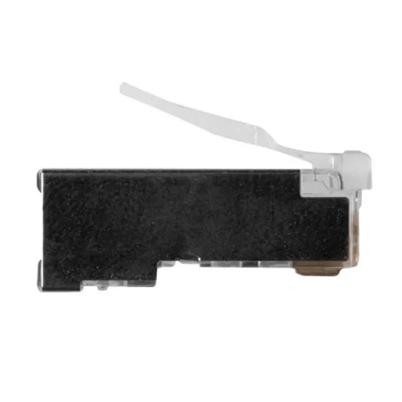 Conector modular blindado ACT RJ45 (8P/8C) para cable redondo con conductores macizos