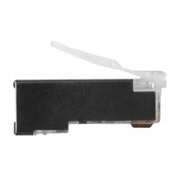 Conector modular blindado ACT RJ45 (8P/8C) CAT6 para cable redondo con conductores macizos o flexibles