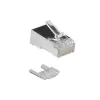 Conector modular blindado ACT RJ45 (8P/8C) CAT6 para cable redondo con conductores macizos o flexibles
