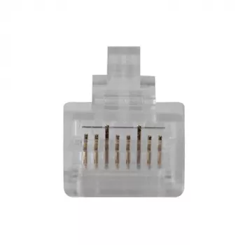 Conector modular ACT RJ45 (8P/8C) CAT6 para cable redondo con hilos macizos o flexibles