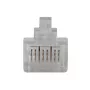 Conector modular ACT RJ45 (8P/8C) CAT6 para cable redondo con hilos macizos o flexibles