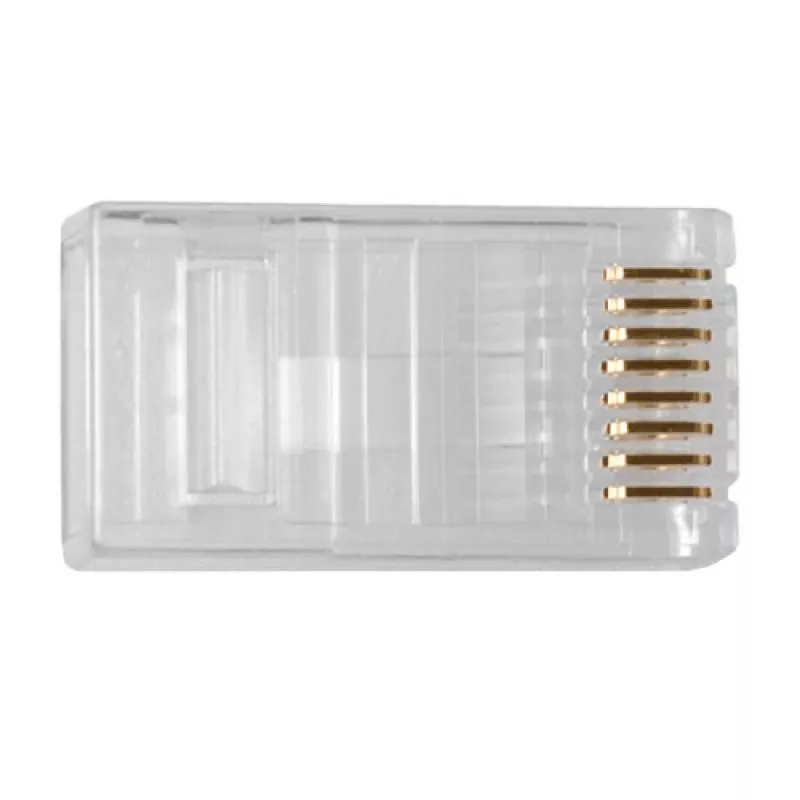 Conector modular ACT RJ45 (8P/8C) CAT6 para cable redondo con hilos macizos o flexibles