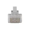 Conector modular ACT RJ45 (8P/8C) CAT6 para cable redondo con hilos macizos o flexibles