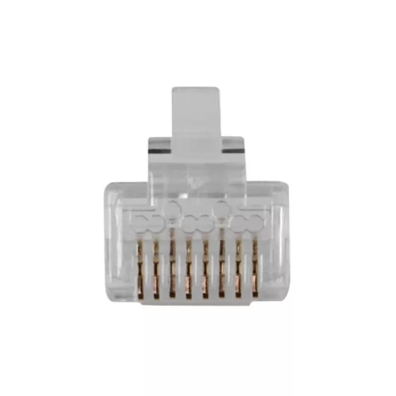 Conector modular ACT RJ45 (8P/8C) CAT6 para cable redondo con hilos macizos o flexibles
