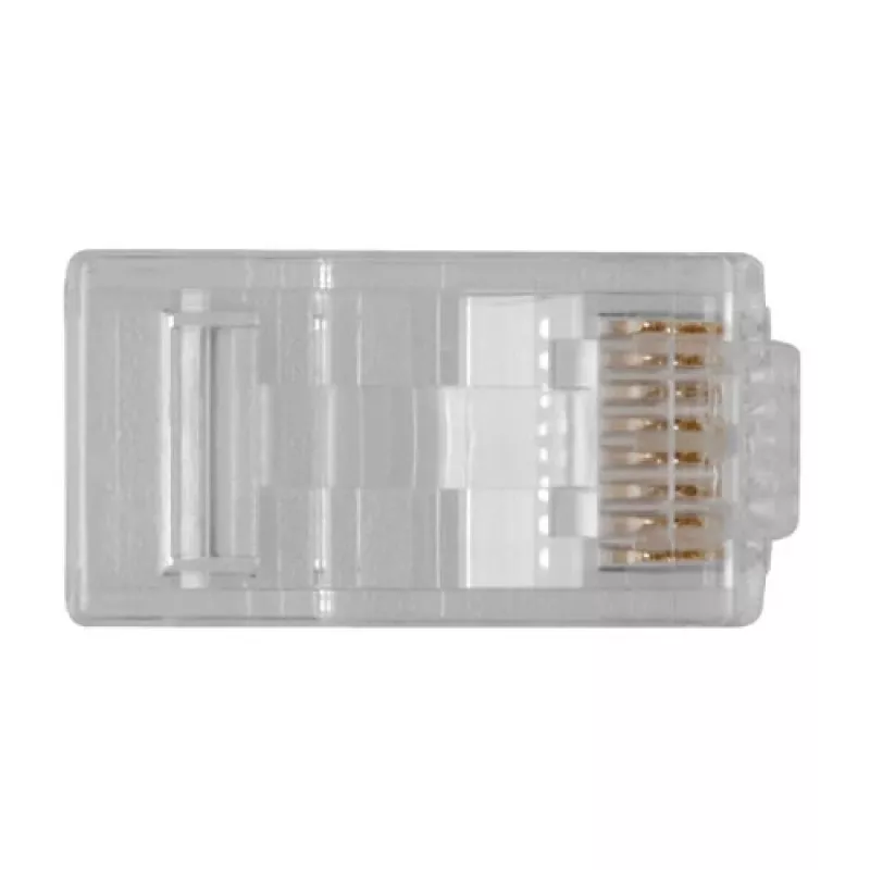 Conector modular ACT RJ45 (8P/8C) CAT6 para cable redondo con hilos macizos o flexibles