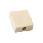 Caja de superficie modular ACT para teléfono individual RJ-12, RJ-12, beige, plástico ABS, 40 mm, 50 mm, 1,2 mm