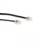 Cable telefónico plano ACT de 5 metros, negro, con conectores RJ11