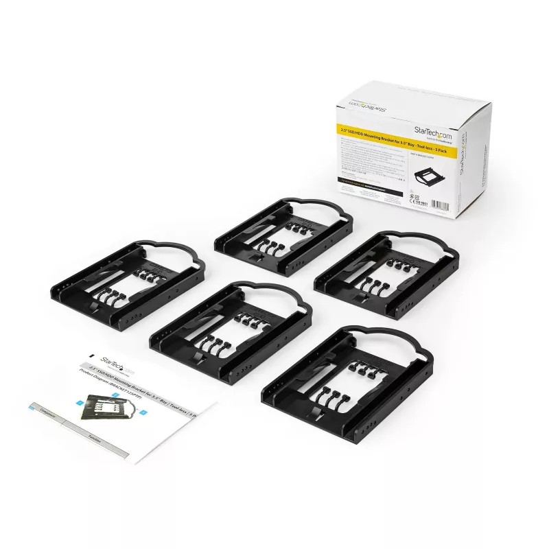 StarTech.com Pack de 5 – Soporte de montaje para SSD/HDD de 2,5