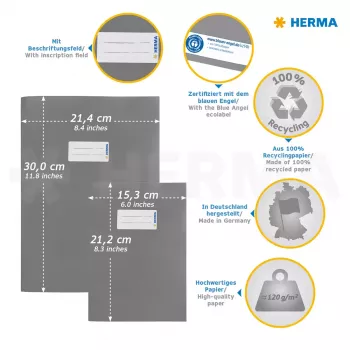 Funda para revista/libro HERMA 7096 negra