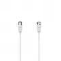 Hama 00305058 cable coaxial 3 m conector F blanco