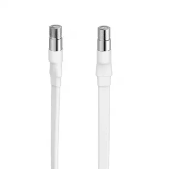 Hama 00305110 cable coaxial tipo F blanco