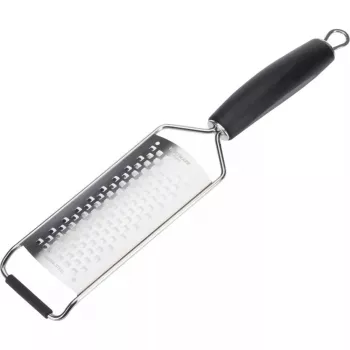 Rallador plano Westmark Technicus-Square, hoja de acero inoxidable, mango de TPE negro, 65×28×325 mm