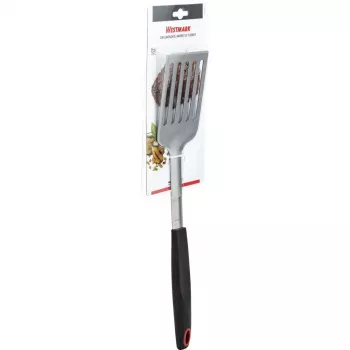 Espátula de cocina Westmark 15092280 — cabeza de plástico/TPE, mango de acero inoxidable, 430×88×25 mm, negro/rojo