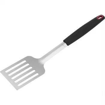 Espátula de cocina Westmark 15092280 — cabeza de plástico/TPE, mango de acero inoxidable, 430×88×25 mm, negro/rojo