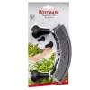 Westmark Due 12942270 cuchillo mecedor mezzaluna, negro/plateado