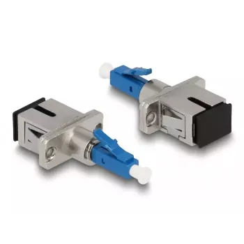 DeLOCK Acoplador híbrido de fibra óptica LC simplex conector macho a conector hembra SC simplex azul